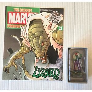 Eaglemoss 1:16 Classic Marvel Figurine‎ w/Book: Lizard #52